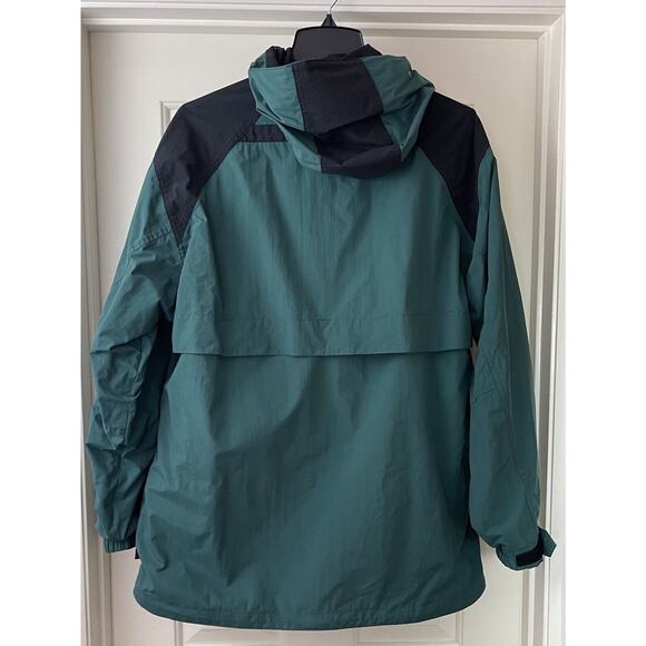 WOOLRICH Jacket Mens Medium Windbreaker Parka Spruce Green Hooded Drawstring - Picture 4 of 16
